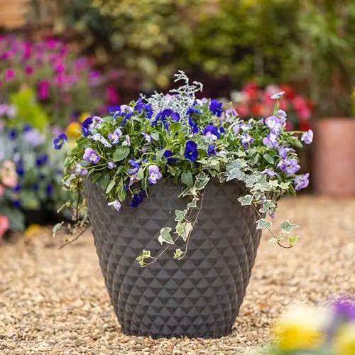 Garden Gear Diamond Planter in Grey, W/D/H: 39.5 x 35.0 x 39.5 cm – 3