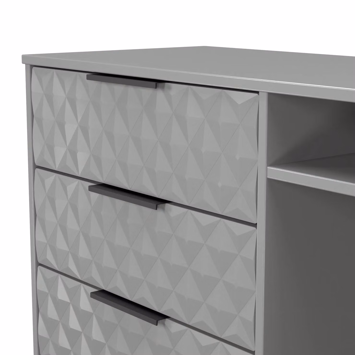 2 U Islay 3 Drawer TV Unit in Dark Grey Matt Finish – 3