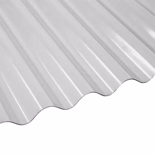 Storm Transparent Corrugated PVC Plastic Sheet W: 76.2 cm, L: 305 cm