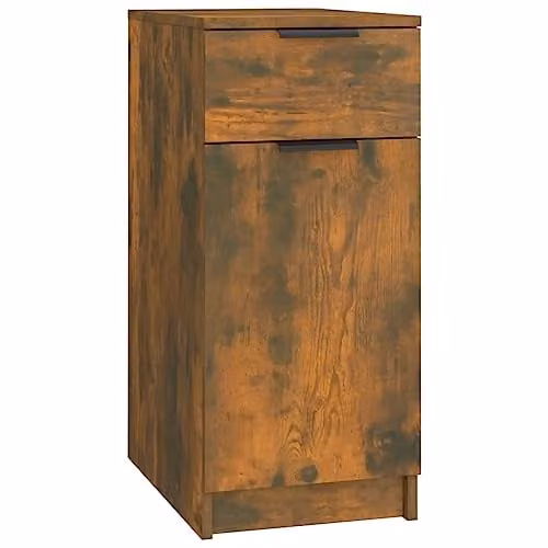 vidaXL Modern Desk Cabinet in Smoked Oak Brown, W/D/H: 33.5 x 50 x 75 cm – 1