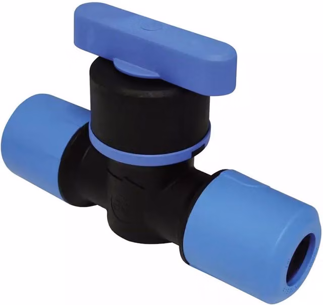 John Guest Blue Straight Push Fit Stop Tap, 20mm (Pack of 2)