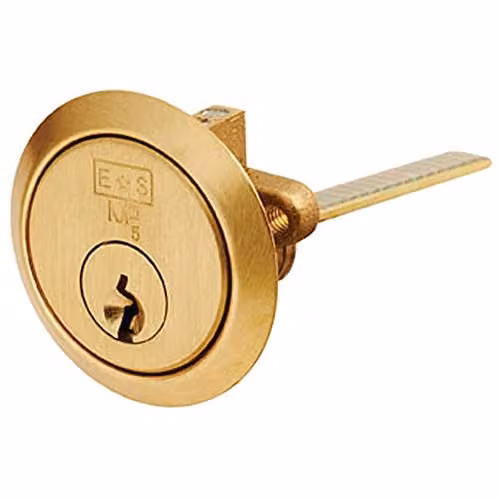 Loops Standard Rim Cylinder Door Lock, 5 Pin, Satin Brass Gold