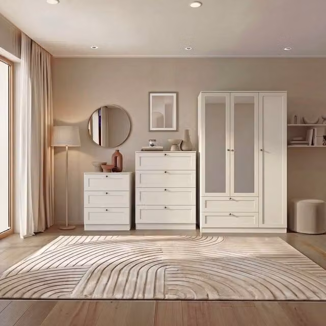 Vida Designs Altino 3 Piece Bedroom Set in White – 1