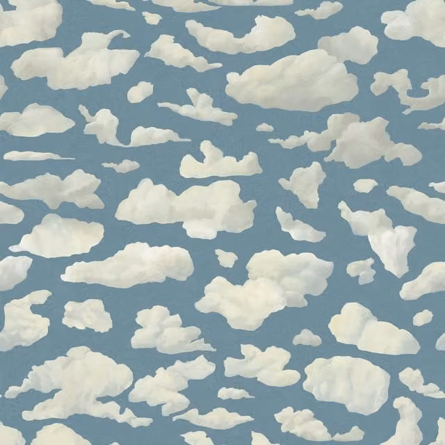 House of Hackney Stratus Sky Wallpaper Sample in Blue, H 42.0 cm x W 29.7 cm