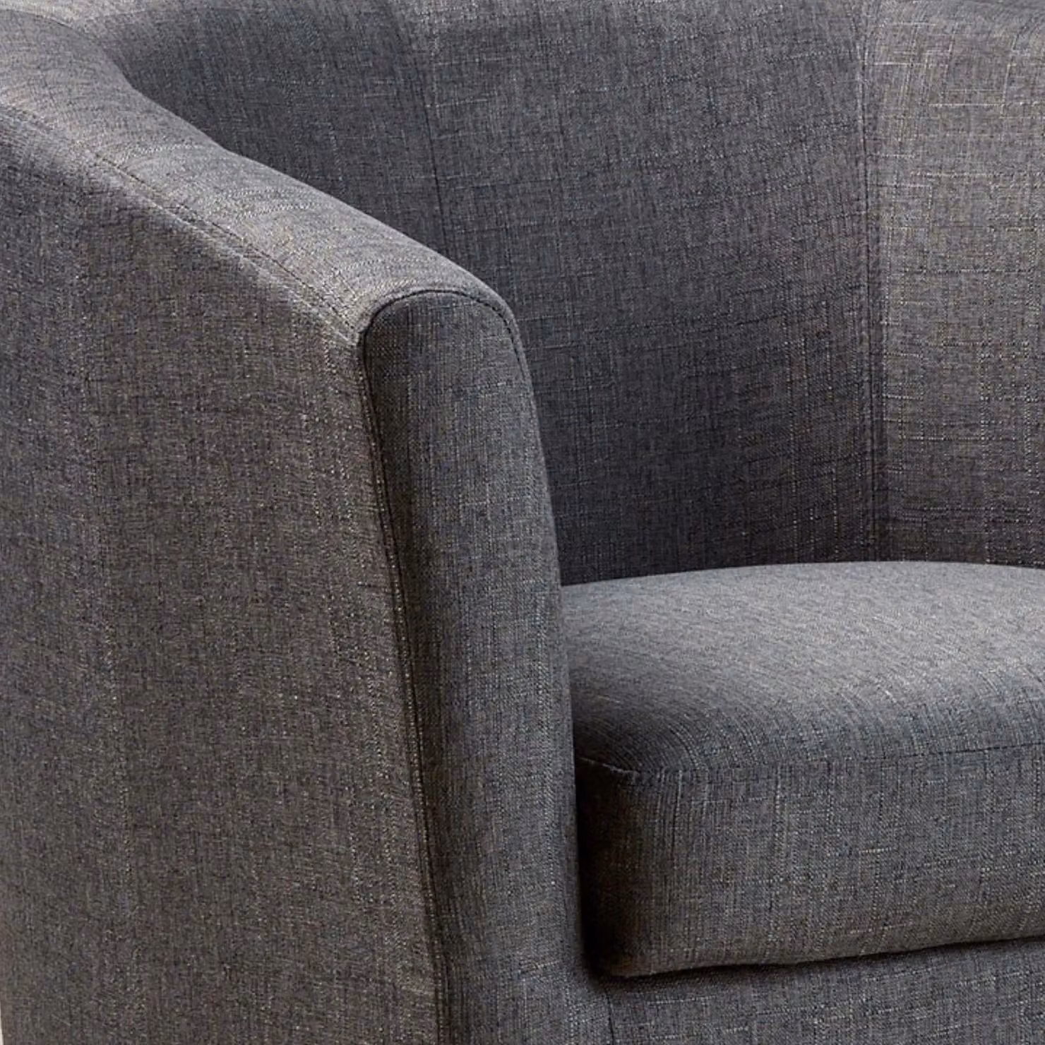 Home Source Bedford Small Padded Occasional Accent Tub Chair in Dark Grey – 2