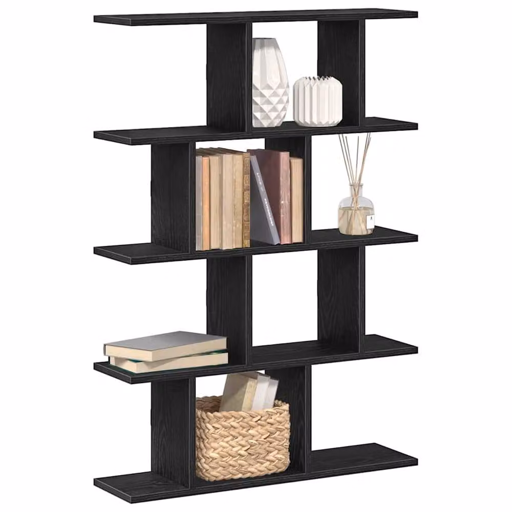 Berkfield Home Wall Mounted 12 Compartment Cube Shelf in Black Engineered Wood – 2