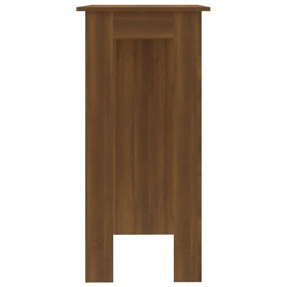 Berkfield Home Bar Table with Shelf in Brown Oak, W/D/H: 102 x 50 x 103.5 cm – 4