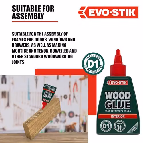 Bostik PVAC Wood Glue, Rapid Setting, Transparent, 125ml – 3
