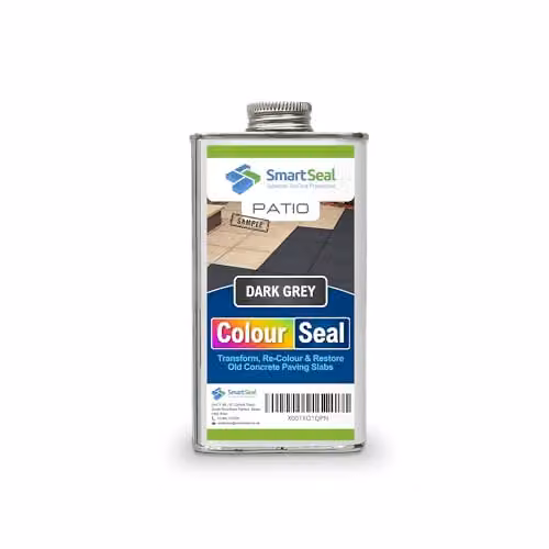 SmartSeal Patio ColourSeal Dark Grey 150ml Sample Outdoor Floor Paint and Sealer for Concrete Paving and Flagstones – 1