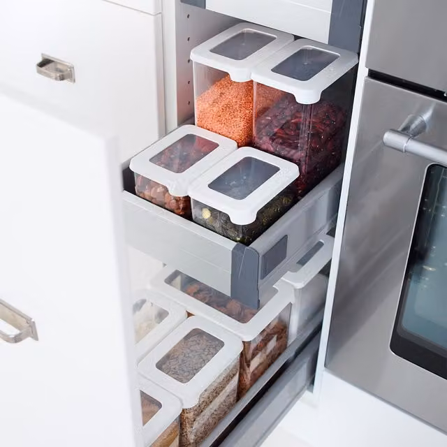 GastroMax Airtight Stackable Dry Food Keeper, Transparent, 0.8 l