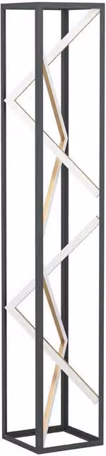 Loops Modern Black and Gold Metal Floor Lamp with LED Bulb