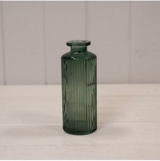 KDMD Handcrafted Petite Emerald Green Glass Bottle