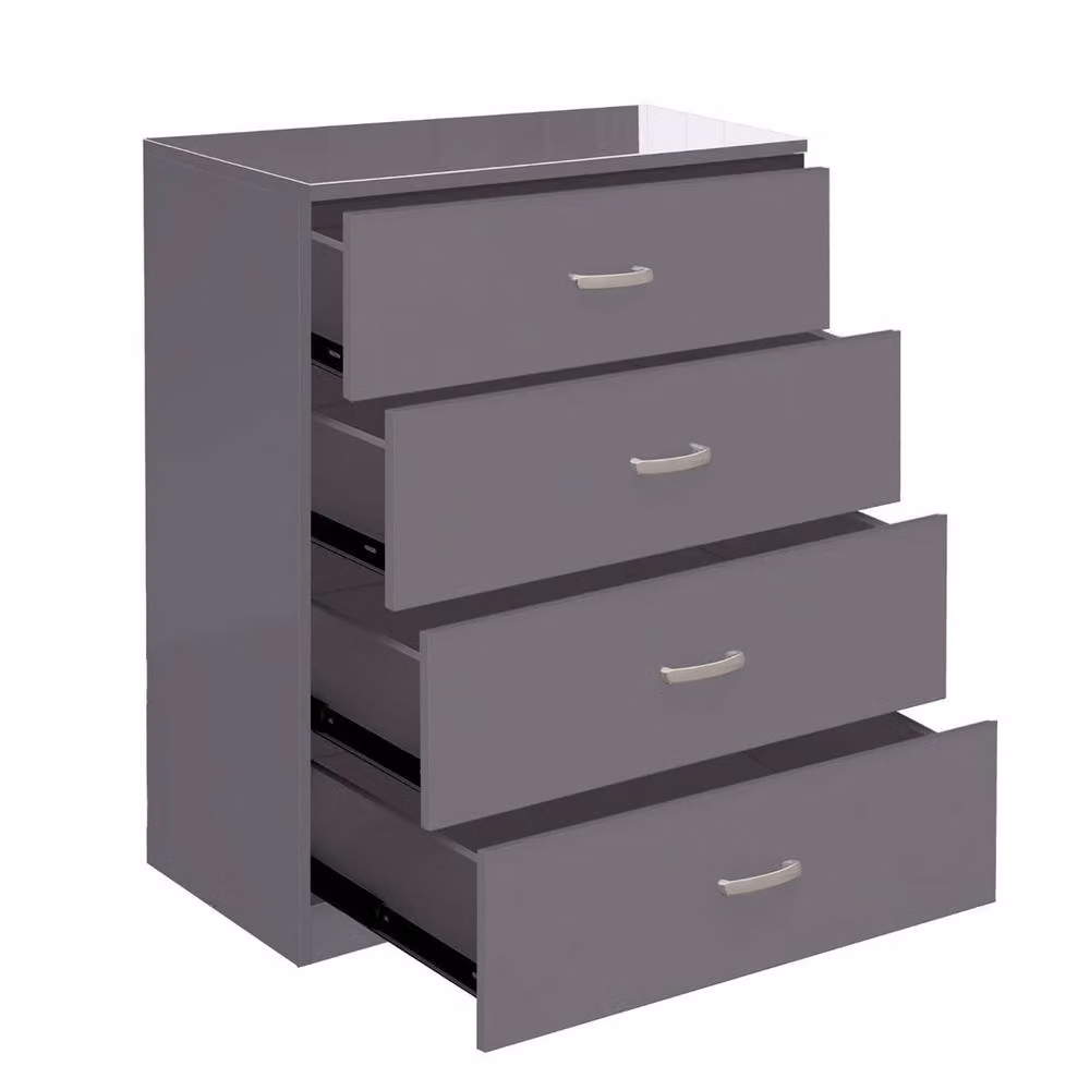 FORGEVIO Grey High Gloss Modern Chest of Drawers – 2