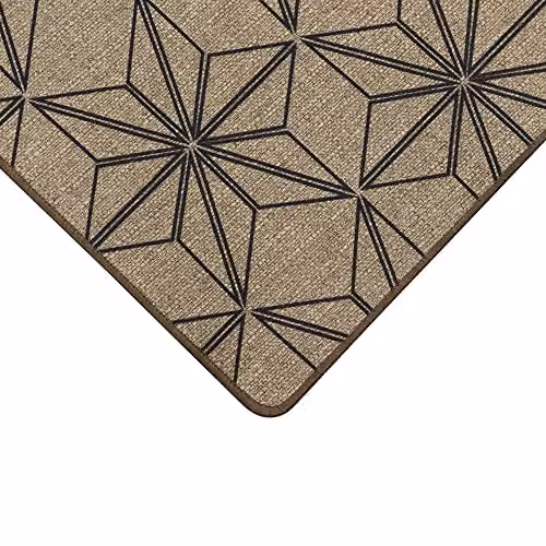 JVL Elegance Stars Door Mat, Beige, W: 50 cm, D: 75 cm – 4