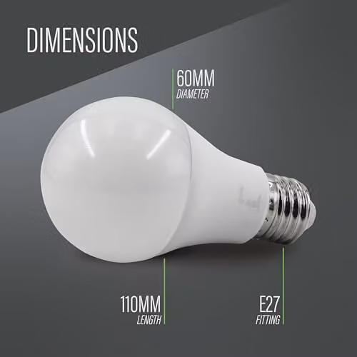 Lighthouse A60 LED Lightbulb 10W E27 Fitting, 900 Lumen Cool White 6500K – 2