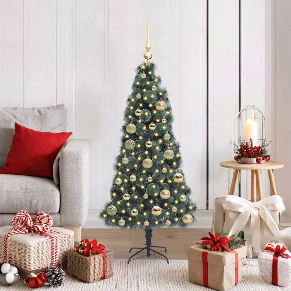 Berkfield Home Elegant Pre-lit Artificial Christmas Tree with Ball Set, Green, Height: 120 cm – 2