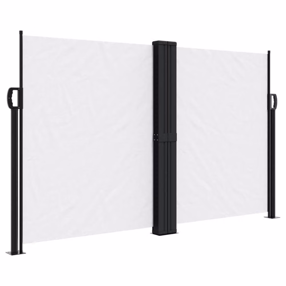 Berkfield Home Retractable Side Awning in White, Polyester, W/H: 140 x 1000 cm – 2