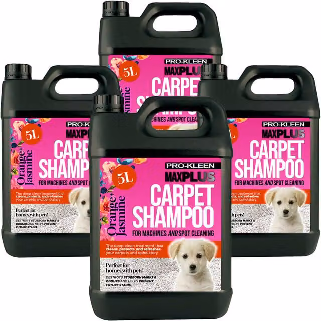 MAXPLUS Premium Carpet Shampoo for Homes with Pets, Orange Jasmine, 20kg