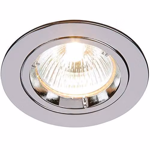 Loops Fixed Round Recess Ceiling Downlight in Chrome