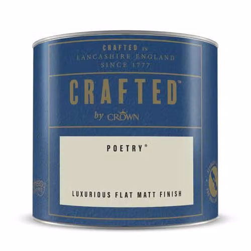 Crown Crafted Poetry Matt Emulsion Paint Tester Sample, Green and Beige, 125ml – 5