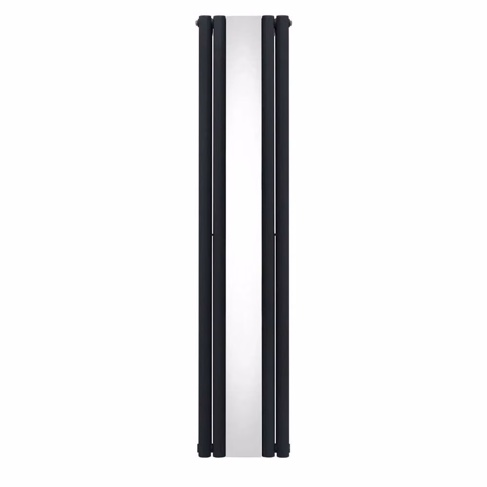 Monstershop Oval Mirror Radiator in Anthracite Grey, W/H: 38.0 x 180.0 cm – 2