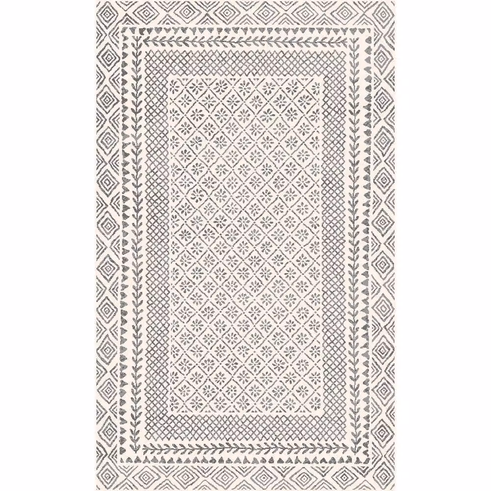 Livabliss Freud Modern High Pile Rectangular Rug in Grey, Ivory, Black and Brown, W/D/H: 120 x 170 cm – 2