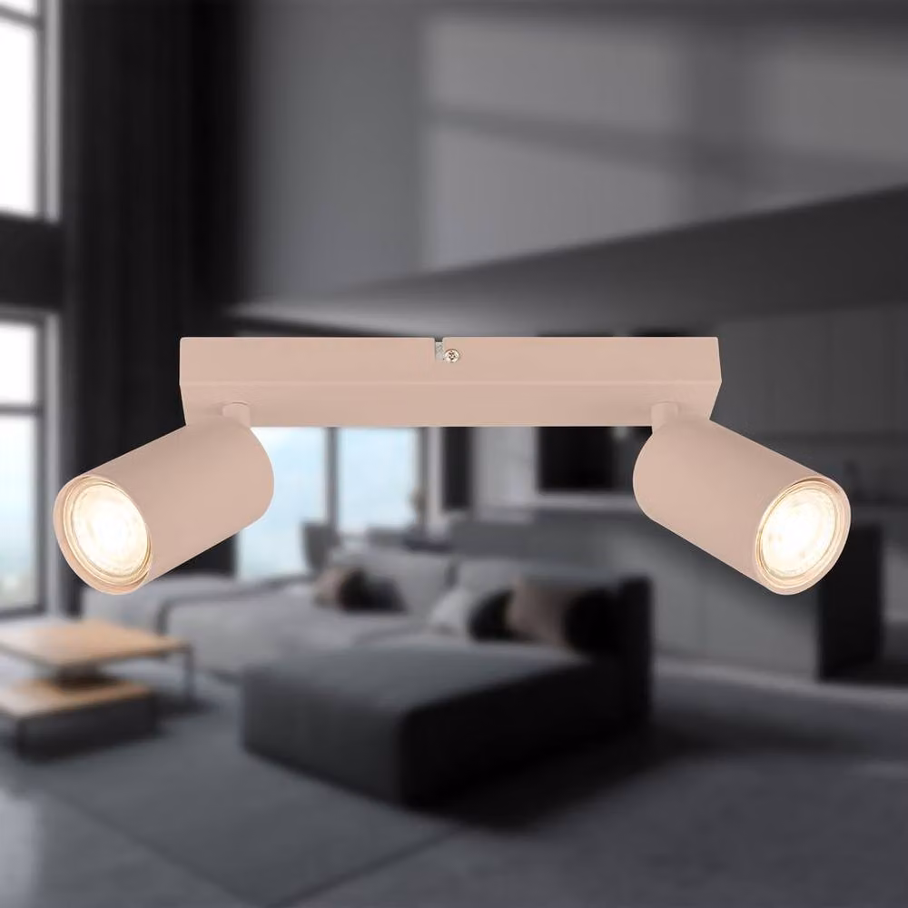 Briloner Beige Adjustable 2-Light Ceiling Spot Light for GU10 Bulbs – 5