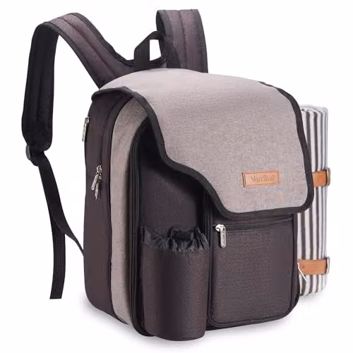 VonShef Grey 2 Person Picnic Backpack – 7