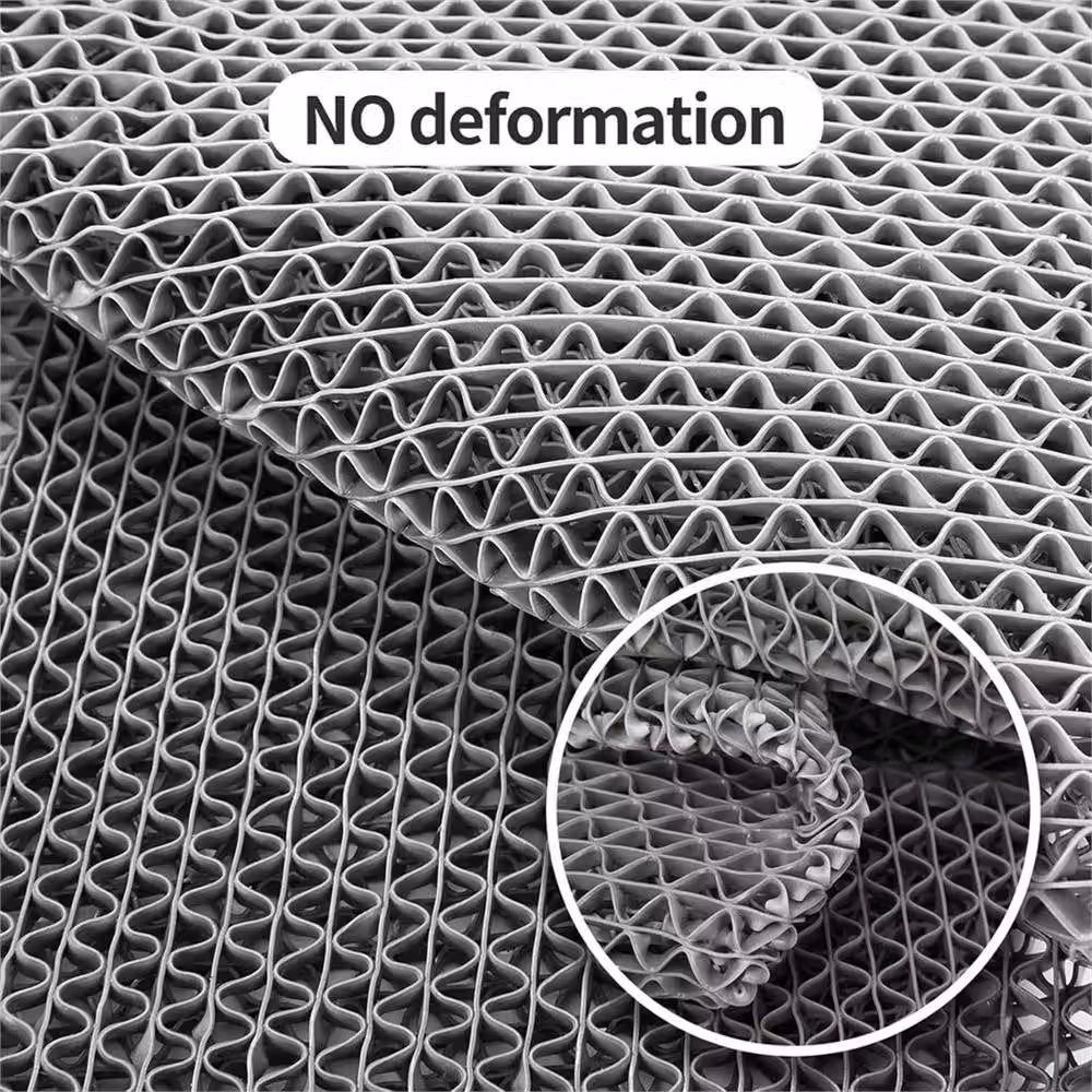 EONLION Non Slip Grey Rubber Floor Mat, 100 x 100 cm – 5