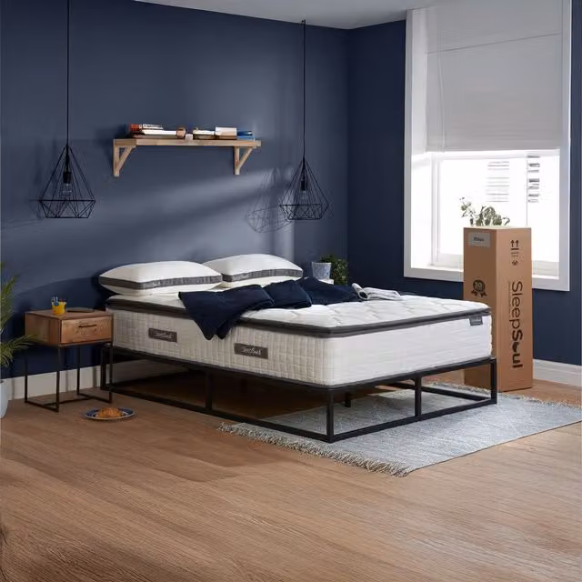 SleepSoul Bliss Hybrid Memory Foam Mattress in White, W/D/H: 180 x 200 x 25 cm – 2