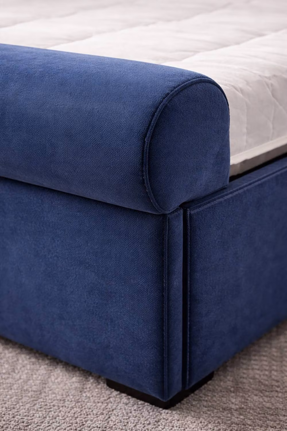 Paradise Beds Ltd Blue Velvet Chesterfield Electric Adjustable Bed with Spring Mattress and Matching Headboard, W/D/H: 120 x 200 cm – 4