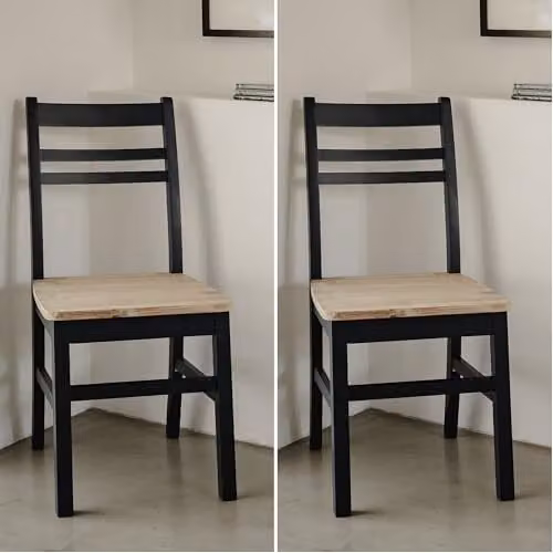 Statement Furniture Florence Country Style Wooden Dining Chairs Set of 2 in Blue – 1