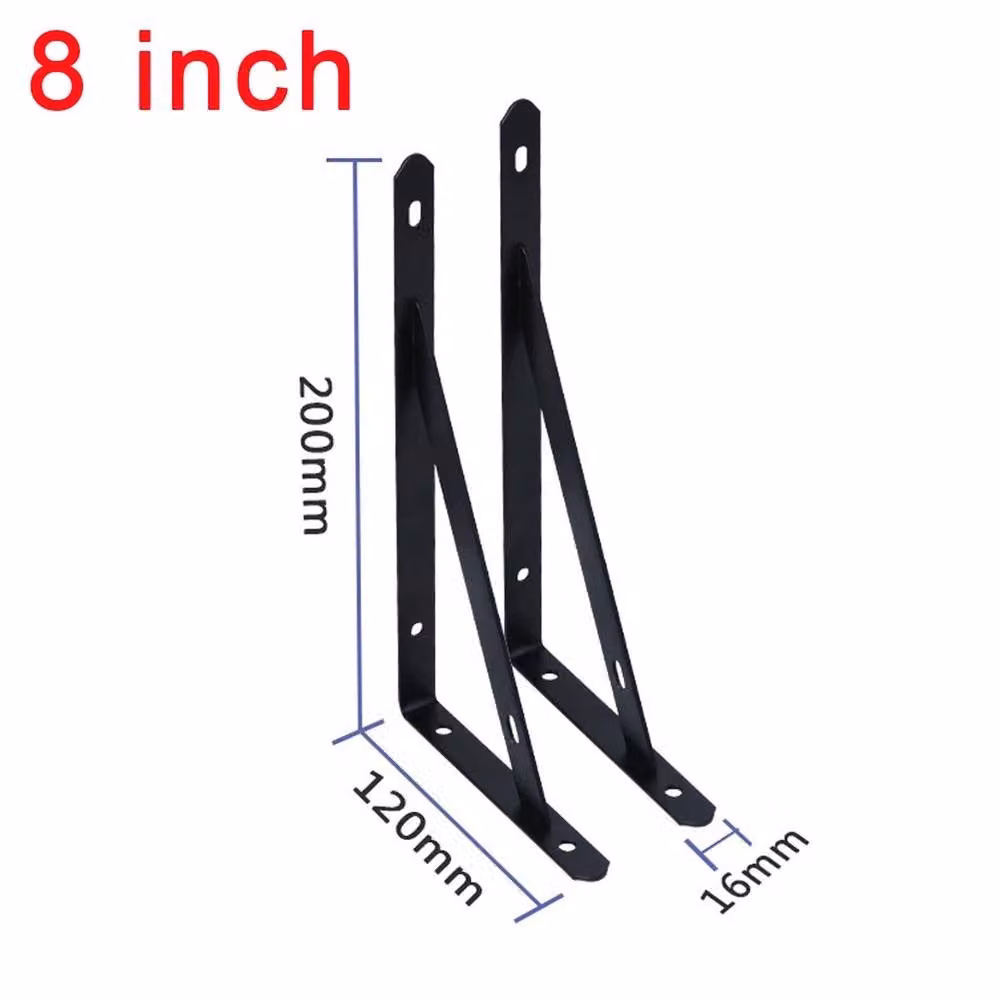 EONLION 10 Pack Heavy Duty Steel Scaffold Board Shelf Brackets in Black – 2