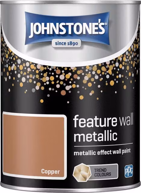 Johnstone's Feature Wall Metallic Paint in Copper
