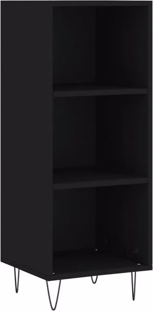 Berkfield Home Black Matt MDF Sideboard W/D/H: 34.5 x 32.5 x 90 cm
