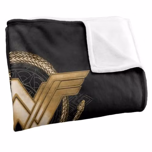 Warner Bros. Wonder Woman Lasso Logo Super Soft Fleece Throw Blanket, Multicolour, W: 91 cm, D: 147 cm – 3