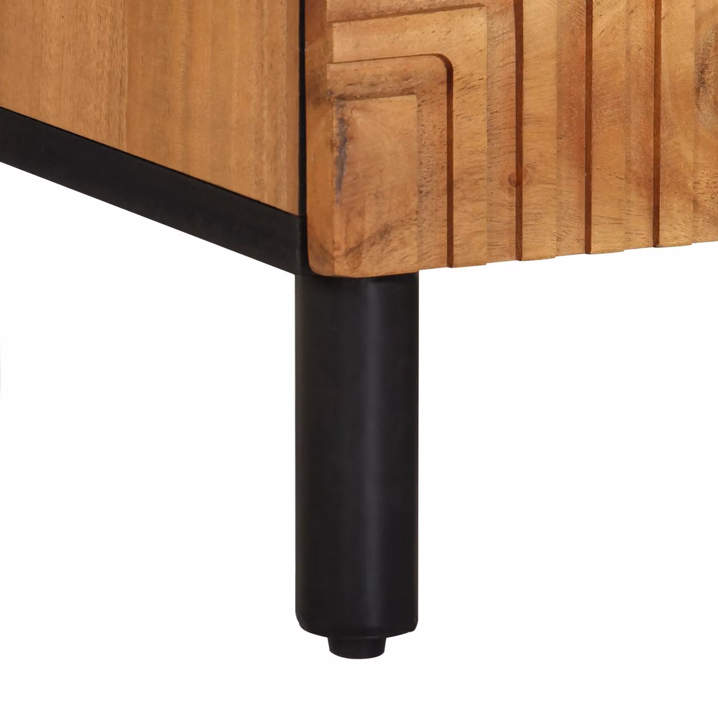 Berkfield Home Industrial TV Cabinet in Brown Solid Acacia Wood W/D/H: 100 x 33.5 x 46 cm – 6