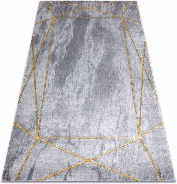 RugsX Emerald Grey Geometric Rectangular Rug W: 80 cm, L: 150 cm – 1