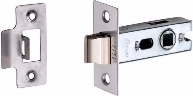 Golden Grace Bolt Through Tubular Latch Door Handles in Chrome