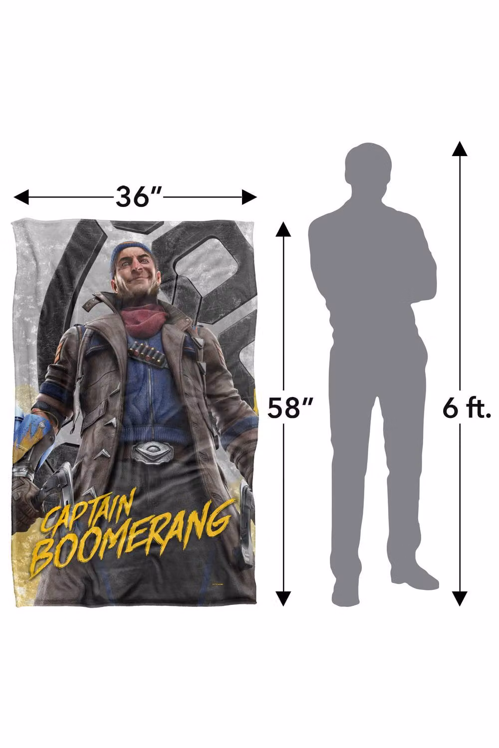 LOGOVISION Suicide Squad: Kill The Justice League Captain Boomerang Multicolour Super Soft Fleece Blanket – 4