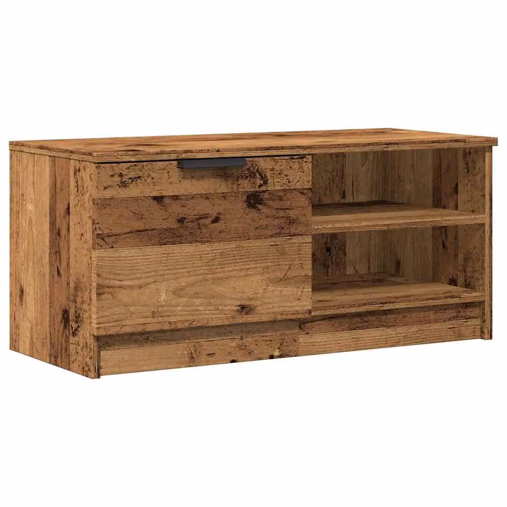 Berkfield Home Rustic TV Cabinet in Brown, W/D/H: 80 x 35 x 36.5 cm – 3