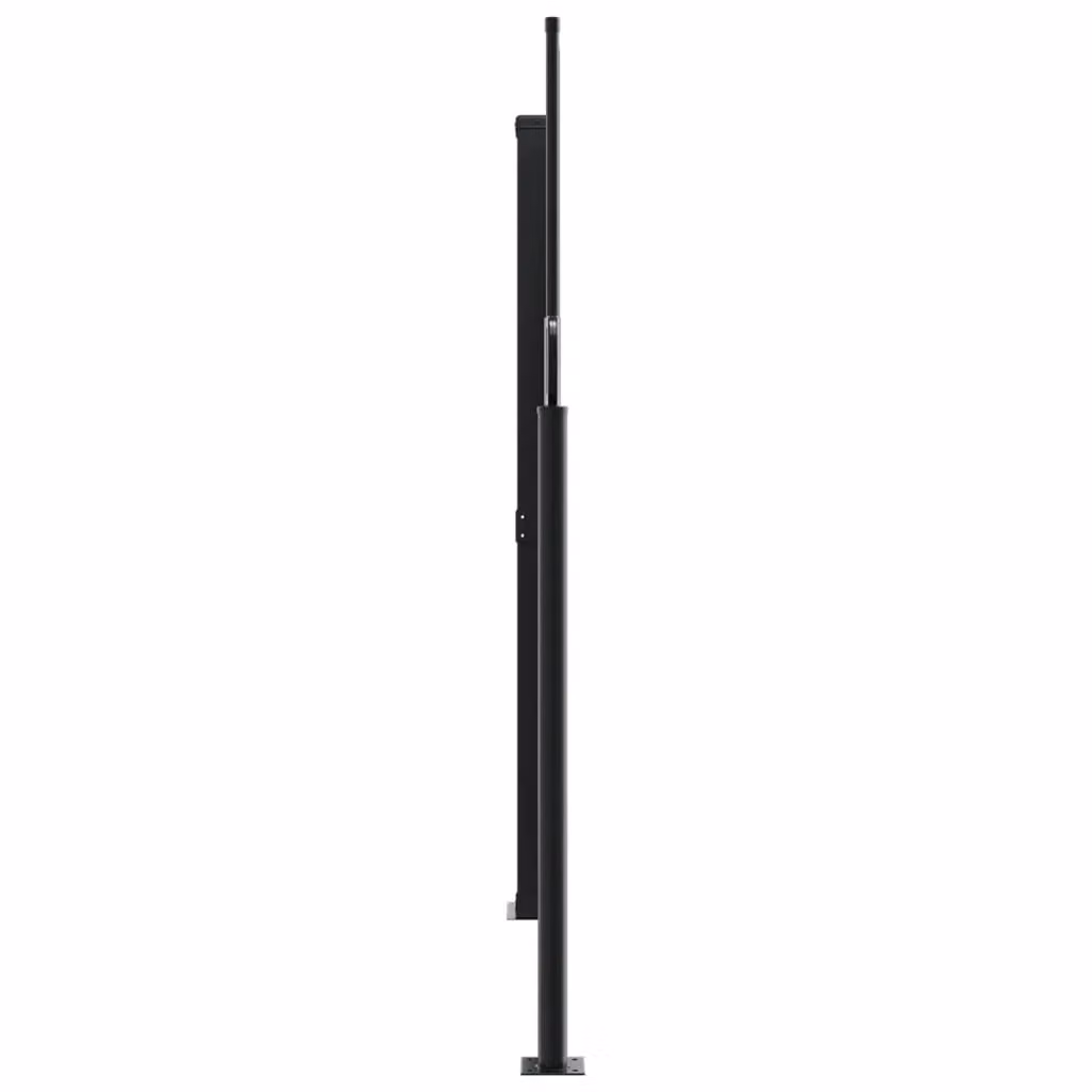 Berkfield Home Retractable Side Awning in Black, Polyester, W/H: 1000 x 160 cm – 3