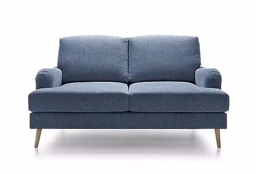 Abakus Direct Harper 2 Seater Sofa in Blue Smart Chenille Fabric