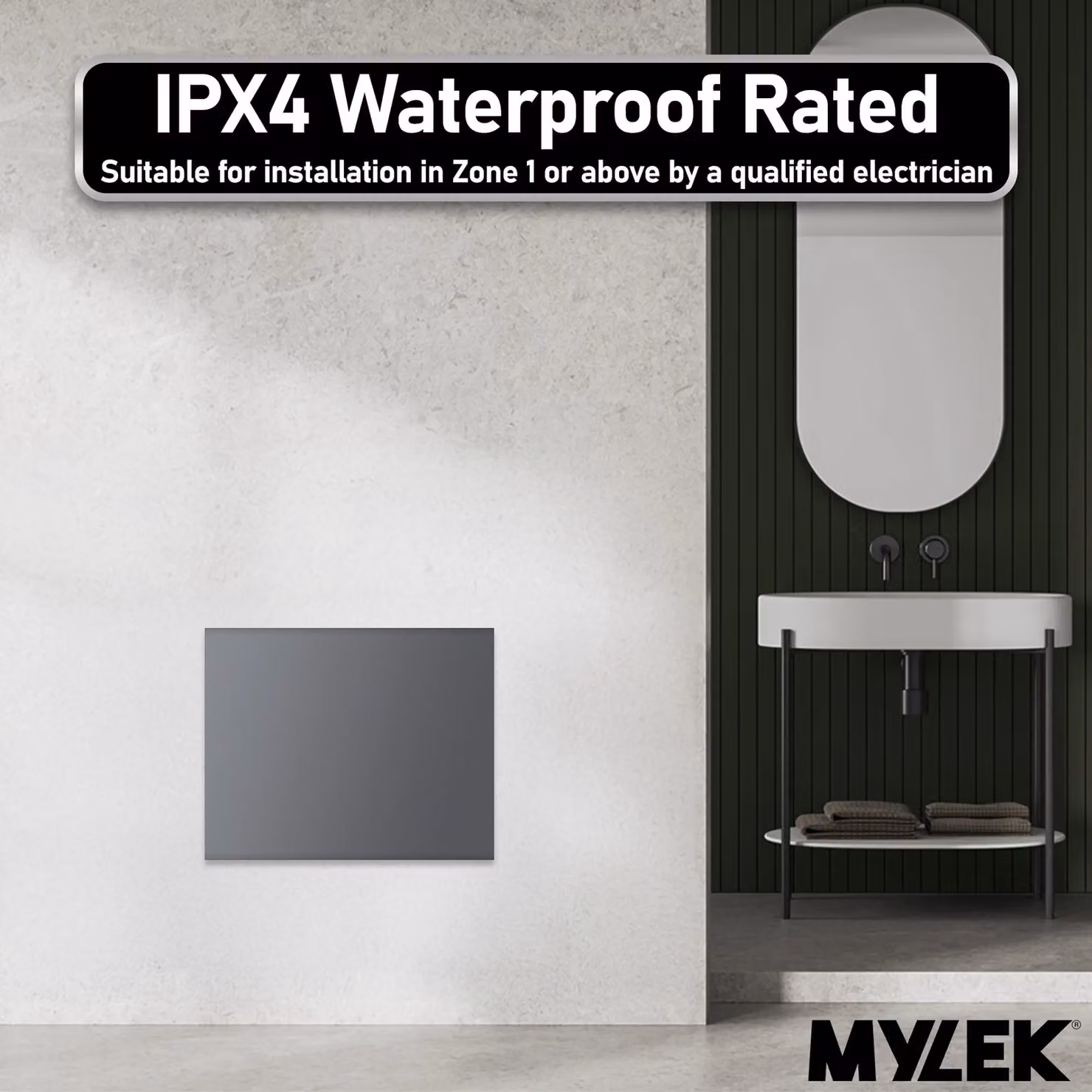 MYLEK 1000W Slimline Electric Panel Convector Heater with WiFi App Control in Anthracite – 5