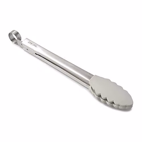 Zeal Silicone and Stainless Steel Non-Stick Kitchen Tongs in Grey, 26 cm – 1