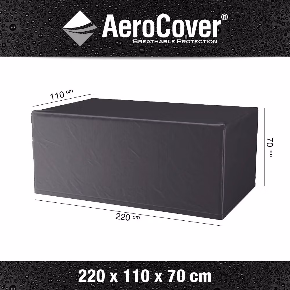 Ruma AeroCover Waterproof Polyester Garden Table Cover in Dark Grey, W: 220 cm, D: 110 cm, H: 70 cm – 2