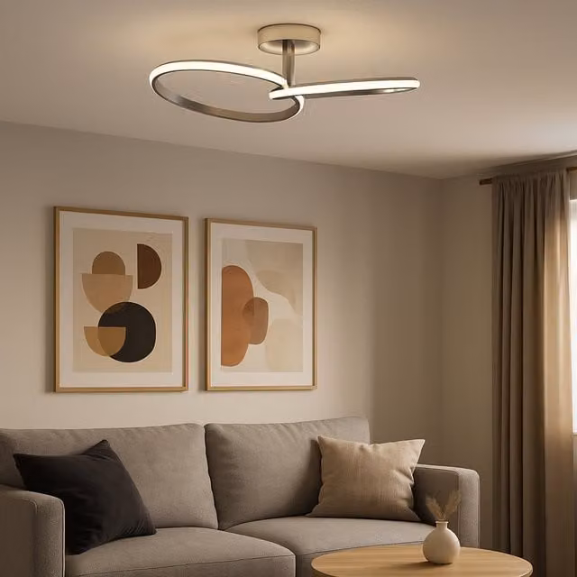 Eglo Congiunti Modern Dual LED CCT Ceiling Light in Chrome