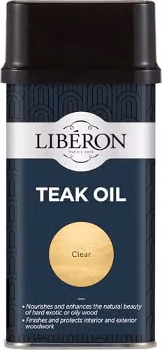 Liberon Teak Oil with UV Protection, Transparent, 250ml