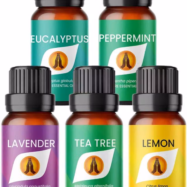 Aroma Energy Best Sellers Essential Oil Set 100% Pure in Amber and Multicolour