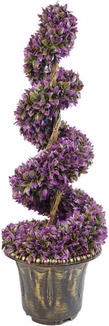 Leaf Design UK Large Purple Artificial Spiral Tree with Decorative Planter, Height: 120 cm – 6